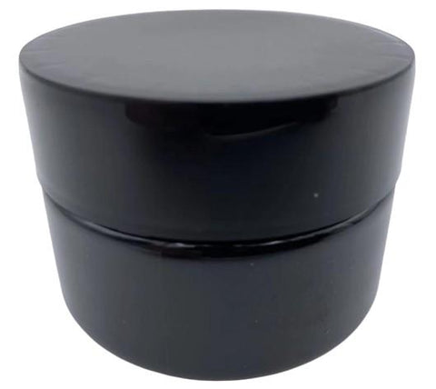2oz Plastic Jar - Opaque Black - Child Resistant Lid PET (200, 400, 600 or 800 Count)