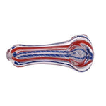 3" Colorful Inside Out Striped Glass Hand Pipe - Color May Vary - (1, 5 OR 10CT)