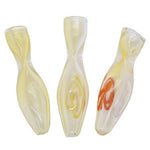 3" Fat body Chillum - Various Designs WP733 - Color May Vary - (Various Counts)