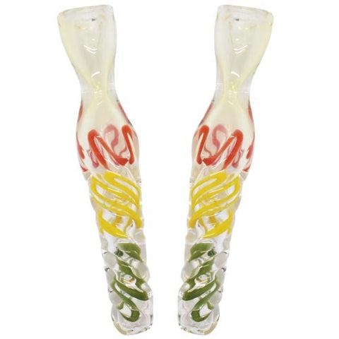 3.5" Twist Body Chillum - Various Designs WP737 - Color May Vary - (Various Counts)