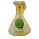 4" Glass Water Bubbler Green Leaf Design - Color May Vary - (1 Count)