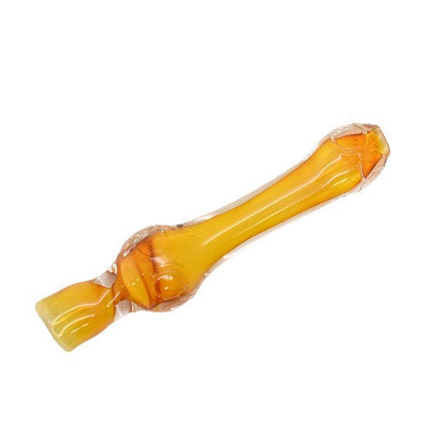 4" Honey Bee On The Head Artistic Glass Chillum - Colors May Vary - (Various Counts)