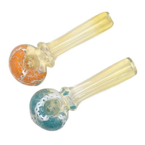 4" Round Spoon Glass Handpipe - Colors May Vary - (1 Count)