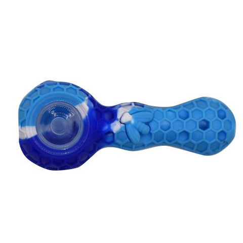 4.5" Honeycomb Silicone Hand Pipe - Color May Vary - (1 Count)