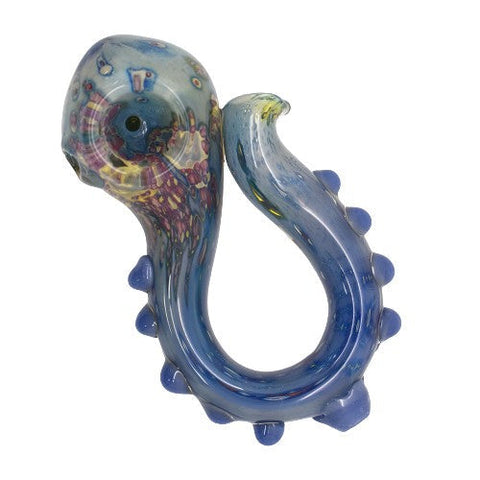 4.5" Unique "S" Shaped Glass Handpipe - Colors May Vary - (1 Count)