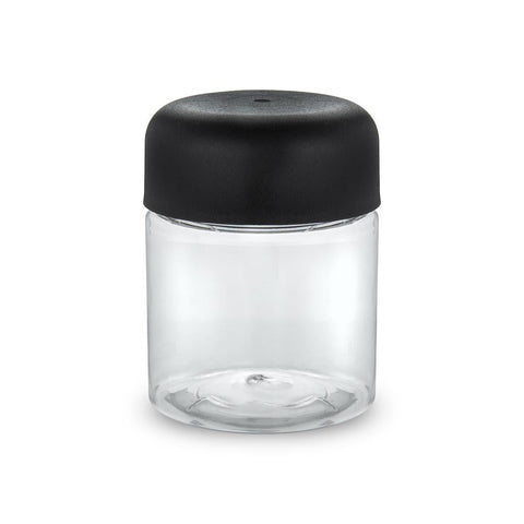 4oz Plastic PET Jar - Clear With (Black or White) Child Resistant Lid (100 Count)