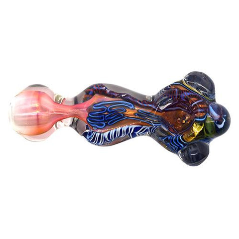 5" Bumpy Glass Pocket Pipe Multi-color - Color May Vary - (1 Count)