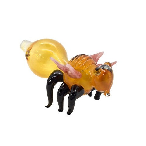5" Flying Bee Glass Handpipe - Colors May Vary - (1 Count)