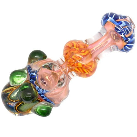 5" Heavy Gold Fumed Glass Handpipe - Colors May Vary - (Various Counts)