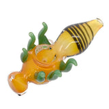 5" Honey Bee Glass Handpipe - Colors May Vary - (1 Count)