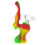 5" Silicone Mini Sherlock Bubbler W/Silicone Downstem - Various Colors -  (1 Count)