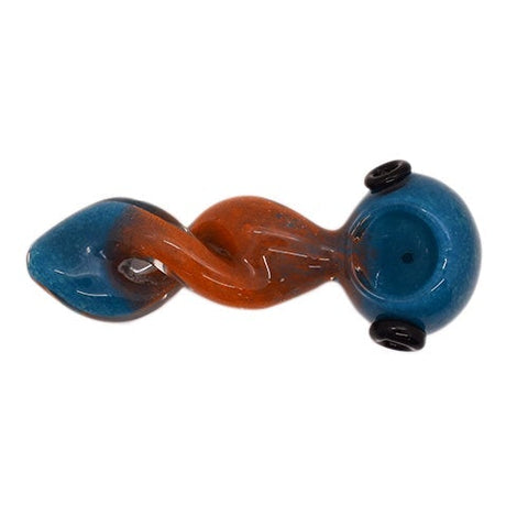 5” Twisted Body Frit Glass Hand Pipe - Color May Vary - (1 Count, 5 Count, 10 Count)