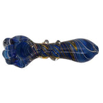 5.5" Heavy Frit Swirled Colorful Glass Hand Pipe - Color May Vary - (1 Count)