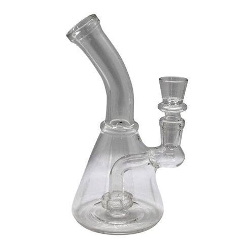 6" Clear Bent Neck Beaker Water Perc - Color May Vary - (1 Count)