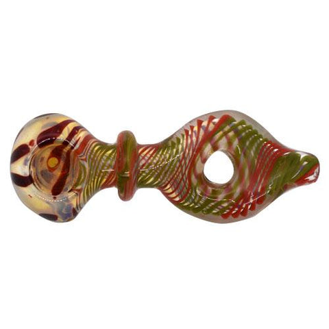 6” Twister Art Heavy Glass Hand Pipe - Color May Vary - (1 Count)