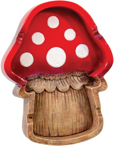 6.5" Polyresin Mushroom Ashtray - Color May Vary - (1 Count)