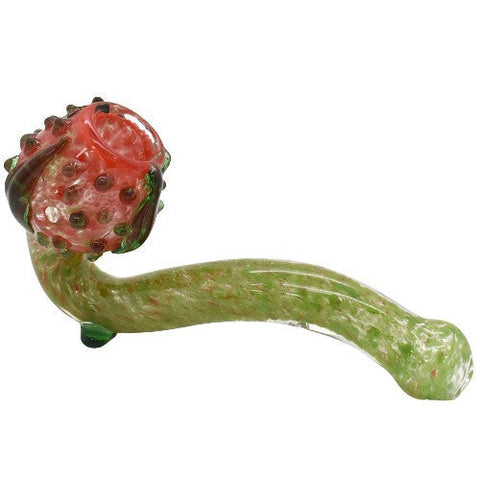 6.5" Strawberry Sherlock Glass Handpipe - Colors May Vary - (1 Count)