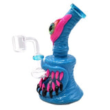 7" 3D Monster Mini Dab Rig with Male Banger - Various Designs & Various Colors - (1 Count)