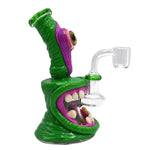 7" 3D Monster Mini Dab Rig with Male Banger - Various Designs & Various Colors - (1 Count)