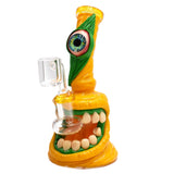 7" 3D Monster Mini Dab Rig with Male Banger - Various Designs & Various Colors - (1 Count)