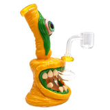 7" 3D Monster Mini Dab Rig with Male Banger - Various Designs & Various Colors - (1 Count)