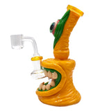 7" 3D Monster Mini Dab Rig with Male Banger - Various Designs & Various Colors - (1 Count)