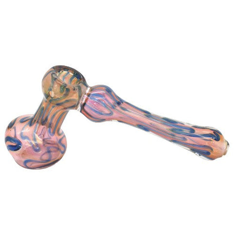 7" Gold Hammer Glass Water Bubbler - Colors May Vary - (1 Count)