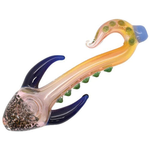 7" Octopus Leg Glass Handpipe - Colors May Vary - (1 Count)
