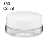 7ml Clear Glass Concentrate Container With White Cap (Various Counts)