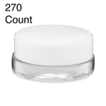 7ml Clear Glass Concentrate Container With White Cap (Various Counts)