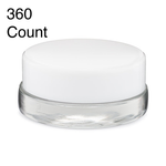 7ml Clear Glass Concentrate Container With White Cap (Various Counts)