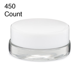 7ml Clear Glass Concentrate Container With White Cap (Various Counts)