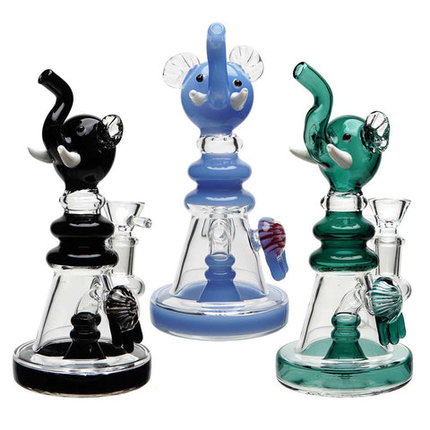 8" Elephant Themed Beaker Perc - Color May Vary - (1 Count)