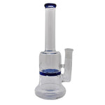 8” Straight Glass Bubbler with Colored Percolator - Color May Vary - (1 Count)