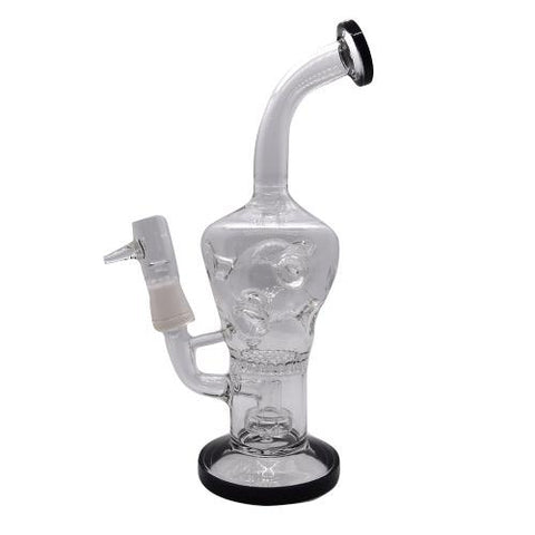 9” Bent Neck Honeycomb Percolator Water Bubbler - Color May Vary - (1 Count)