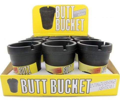 Butt Bucket Ashtray Display Standard - Available in Black or Glow in the Dark (6 Count)