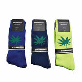 Cannabis Crew Socks - Mens Size (12 Pairs)