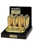 Clipper Full Metal Gold Lighter With Case (12 Count)