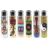 Clipper Lighter Hippie Silver Cover Series - (30,150 OR 300 Count)