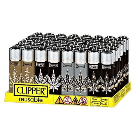 Clipper Lighter - Leaves 10 Design - (48, 240 OR 480 Count)