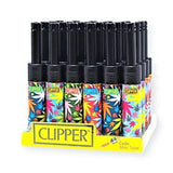 Clipper Mini Tube Lighter - Leaves Design - (24,120 OR 240 Count)