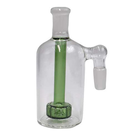 Colorful Stem and Tire Perc 14mm Male Joint Ashcatcher - Color May Vary - (1 Count)