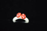 Custom Heady Glass - Double Mushroom Ring - Various Sizes - (1 Count)