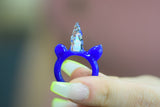Custom Heady Glass - Opal Horn Unicorn Ring - Various Sizes/Colors - (1 Count)