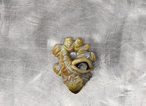 Custom Heady Glass - Singular Passion Third Eye Honey Heart Pendant - (1 Count)