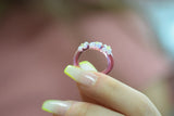 Custom Heady Glass - Spring Flower Ring - Various Colors/Sizes - (1 Count)