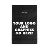 DEPOSIT FOR Custom Printed Child Resistant 1 Oz Mylar Bag - Opaque Black or White - 6" x 9"