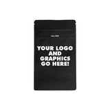 DEPOSIT FOR Custom Printed Child Resistant 1/4 Oz Mylar Bag - Opaque Black or White- 4" x 7"