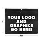 DEPOSIT FOR Custom Printed Child Resistant Mylar Exit Bag - Black or White Opaque - 12" x 9"