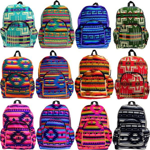 Ecuadorian Hand Made Back Pack With Adjustable Straps - Color & Design May Vary - (1 Count)